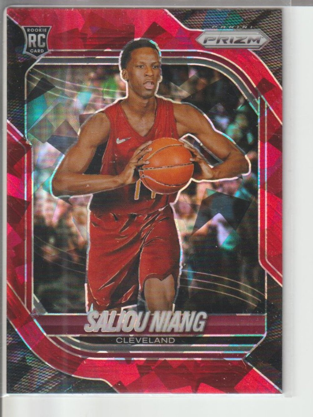 Saliou Niang 2025-26 Panini Prizm #46 RC Red Ice Prizm Rookie #46